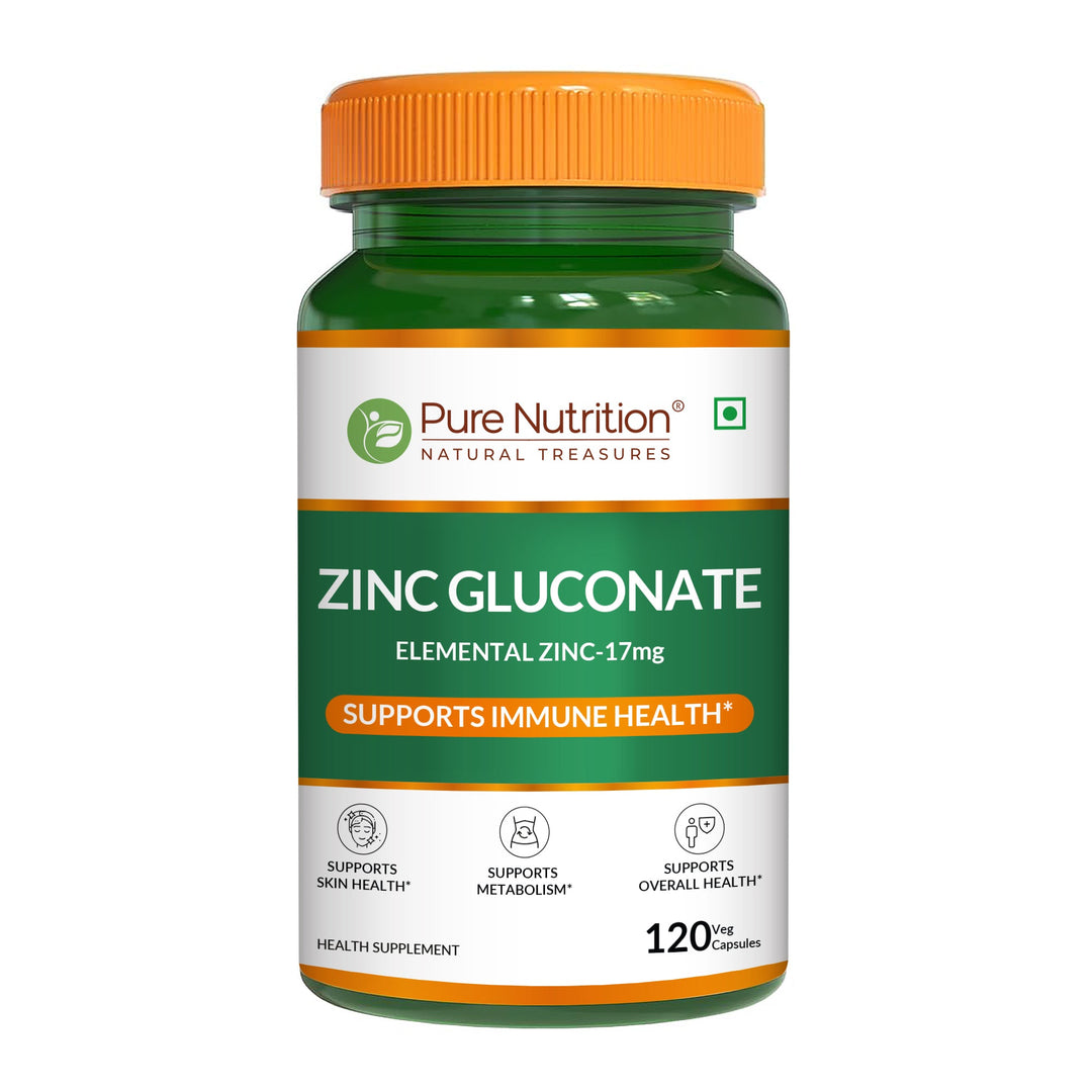 Pure Nutrition Zinc Gluconate 17mg – Immune & Metabolism Support