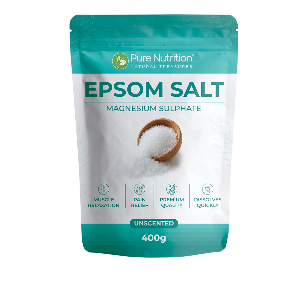 Epsom Salt 100% Magnesium Sulphate | Muscle Relaxation & Bath Soak | 400g