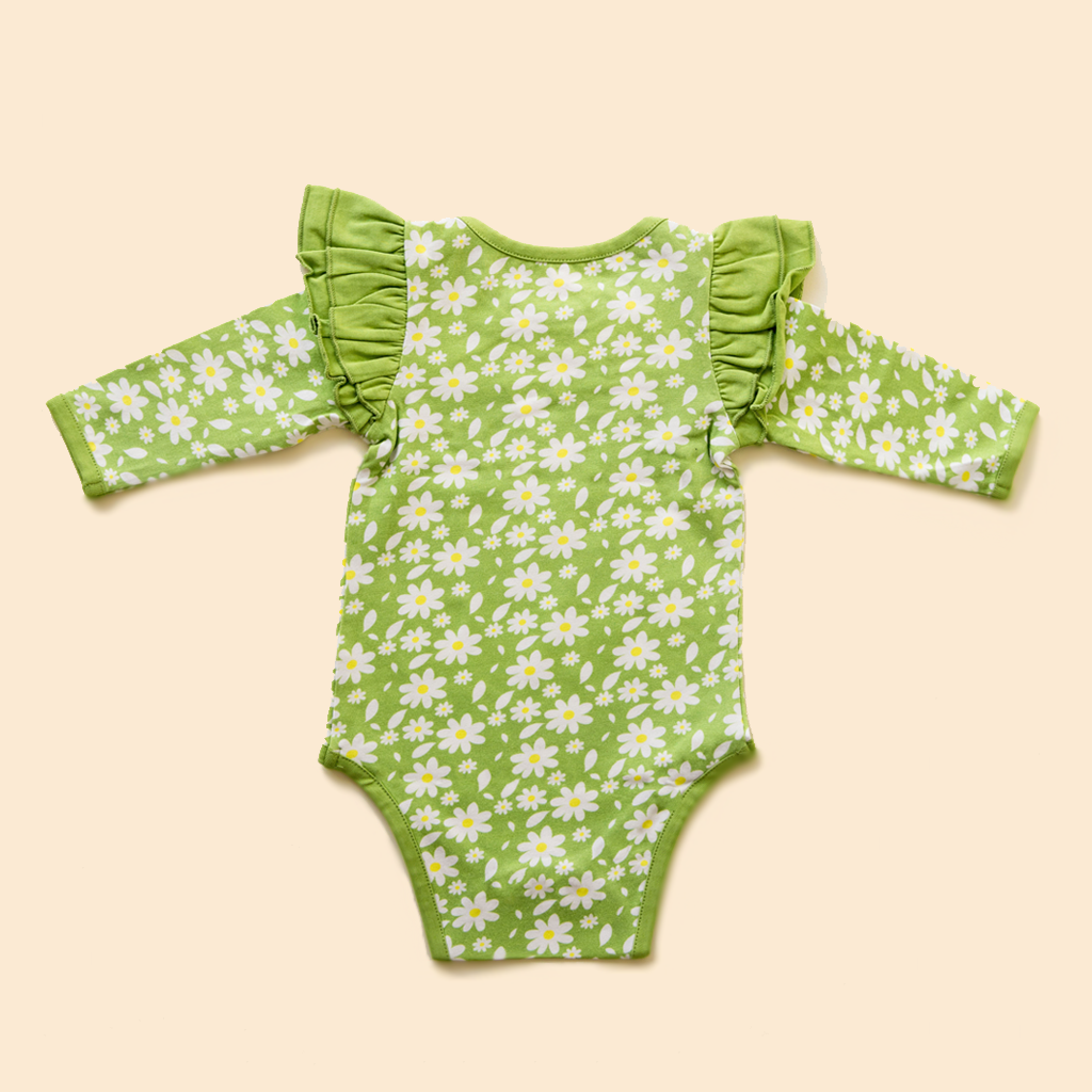 Ola! Otter Ruffle Full Sleeve Bodysuit