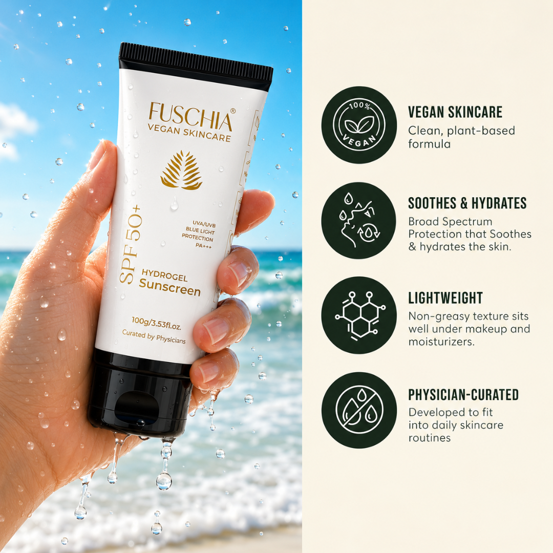 Vegan Hydrogel Sunscreen with SPF 50+ | UVA/UVB Protection | Blue Light Protection | PA+++