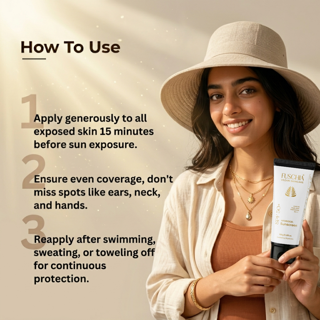 Vegan Hydrogel Sunscreen with SPF 50+ | UVA/UVB Protection | Blue Light Protection | PA+++