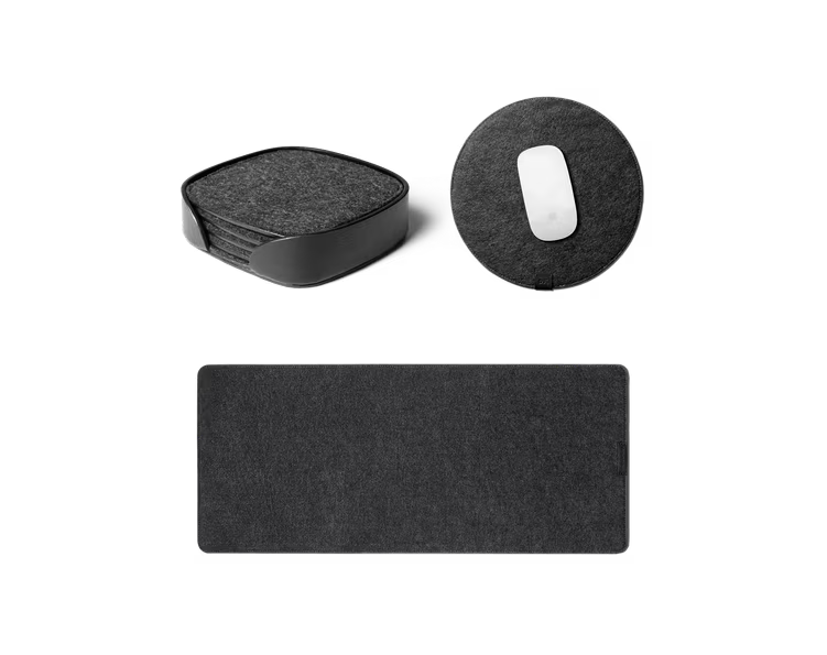 Felt Desk Trio Bundle(Black,Blue)