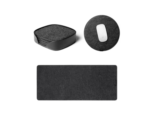 Felt Desk Trio Bundle(Black,Blue)