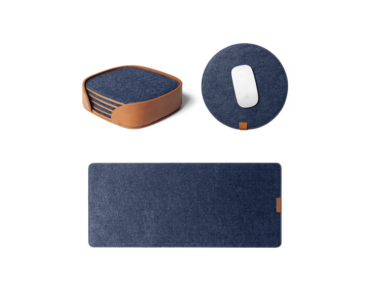 Felt Desk Trio Bundle(Black,Blue)