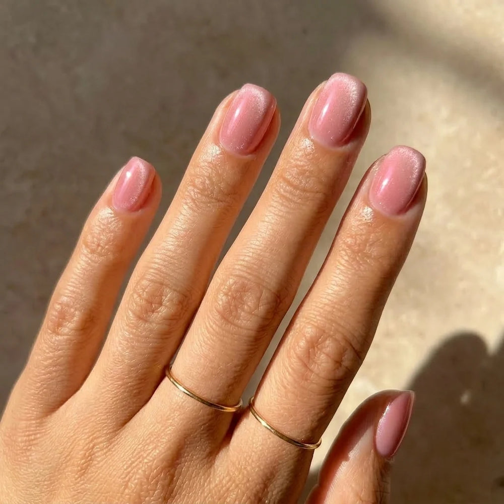Gush Beauty Sugar Pink | Short Square, Press On Nails