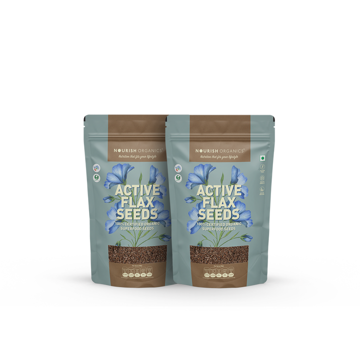 NOURISH ORGANICS Active Flax Seeds (Pack of 2)