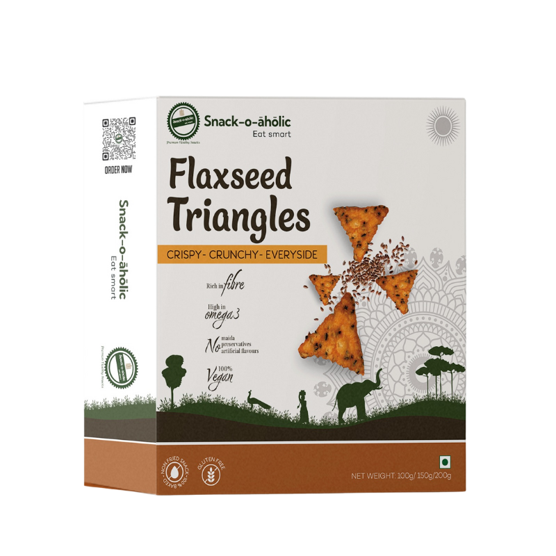 Snack-O-Aholic Flaxseed Triangles Pack of 3