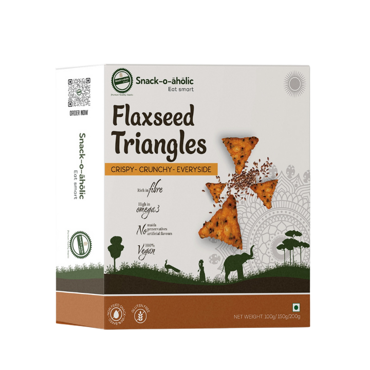 Snack-O-Aholic Flaxseed Triangles Pack of 3