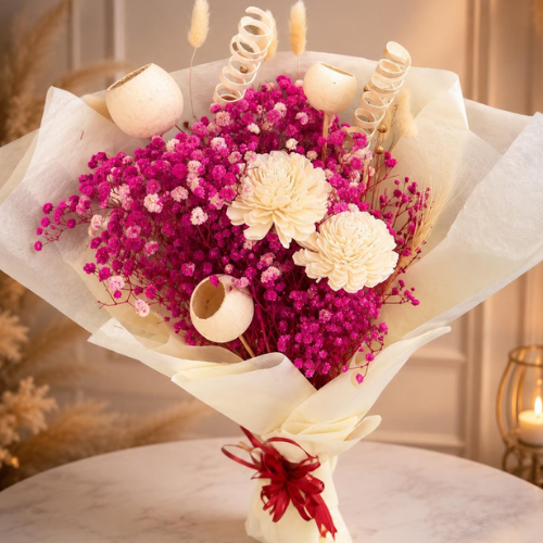 Fleur de Rosse – Blush Preserved Flower Bouquet