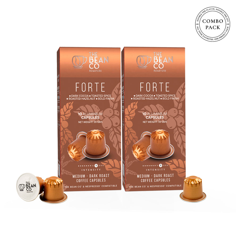 The Bean Co Roasters Forte Aluminium Coffee Capsules | Combo Pack
