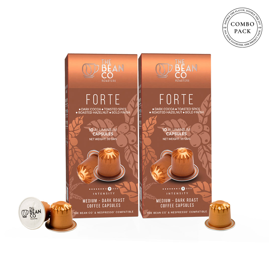 The Bean Co Roasters Forte Aluminium Coffee Capsules | Combo Pack
