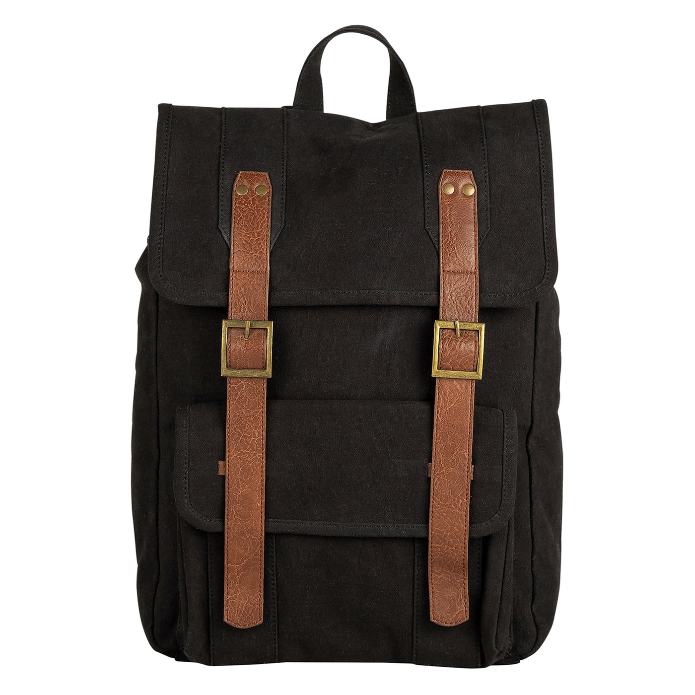 Mona B upcycled canvas back pack for office | school and college with upto 14” laptop/ Mac Book/ tablet: Parker