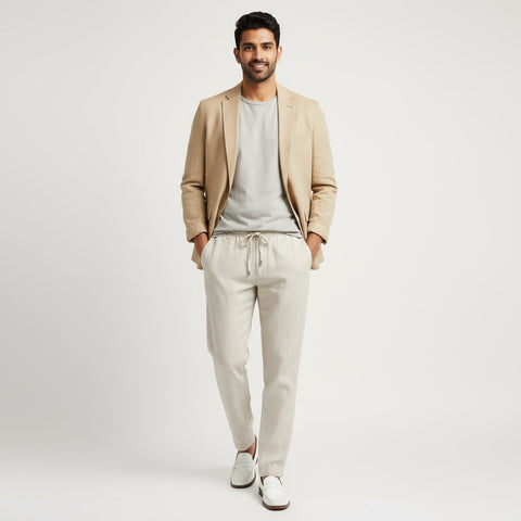 100% Premium Linen Relaxed fit pants- Men's Linen pants