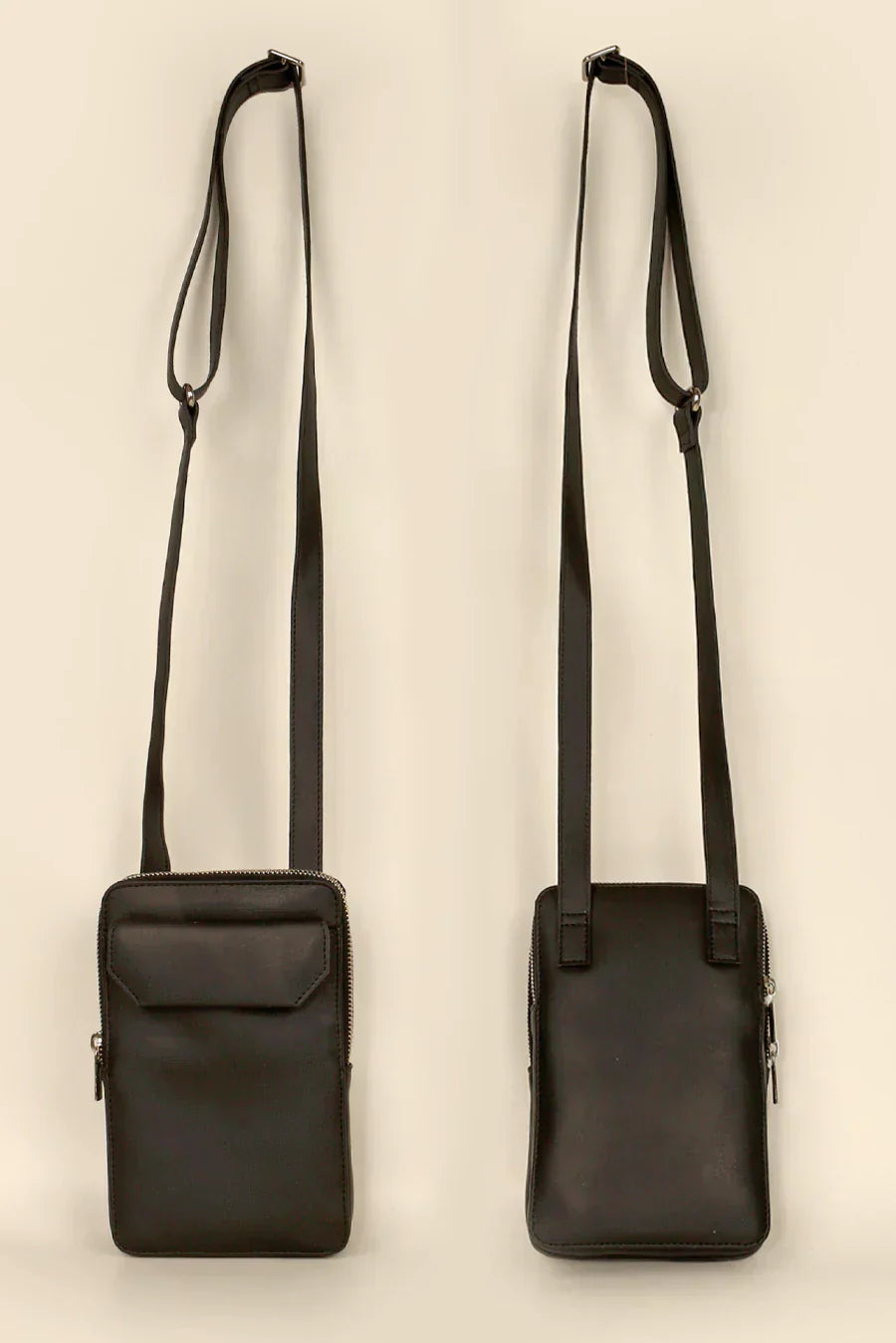 Vertical Vegan Leather Mobile Pouch