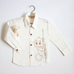 Frosty Monkey Embroidered Formal Shirt