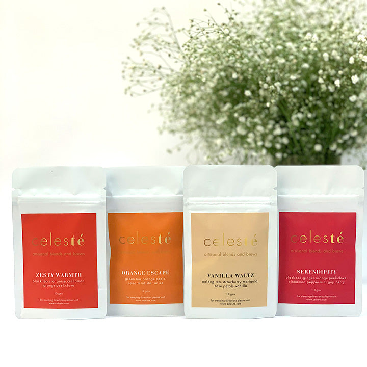 Celesté Fruity Tea Selection (Pack of 4) - 40 grams