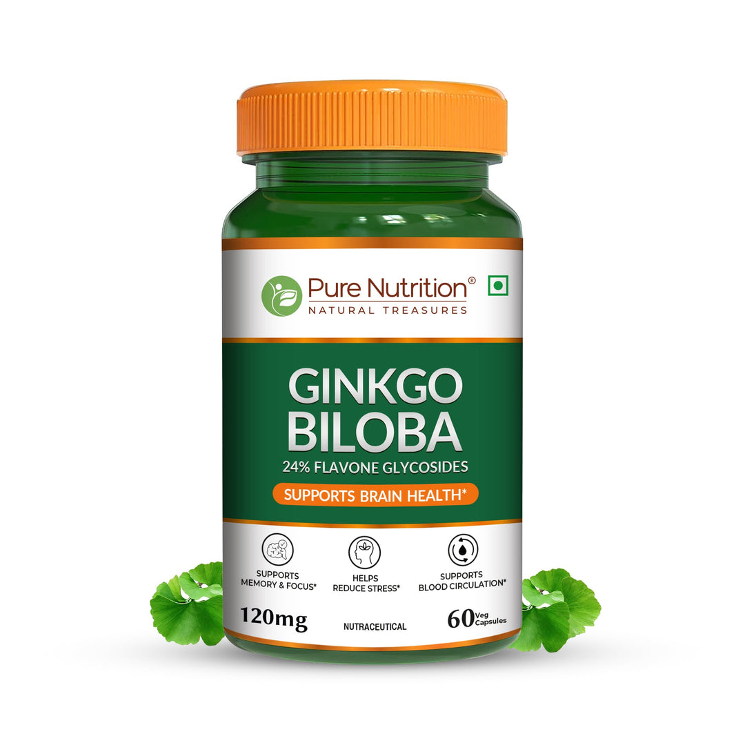 Ginkgo Biloba 120mg Cognitive Wellness, Focus & Circulation Support