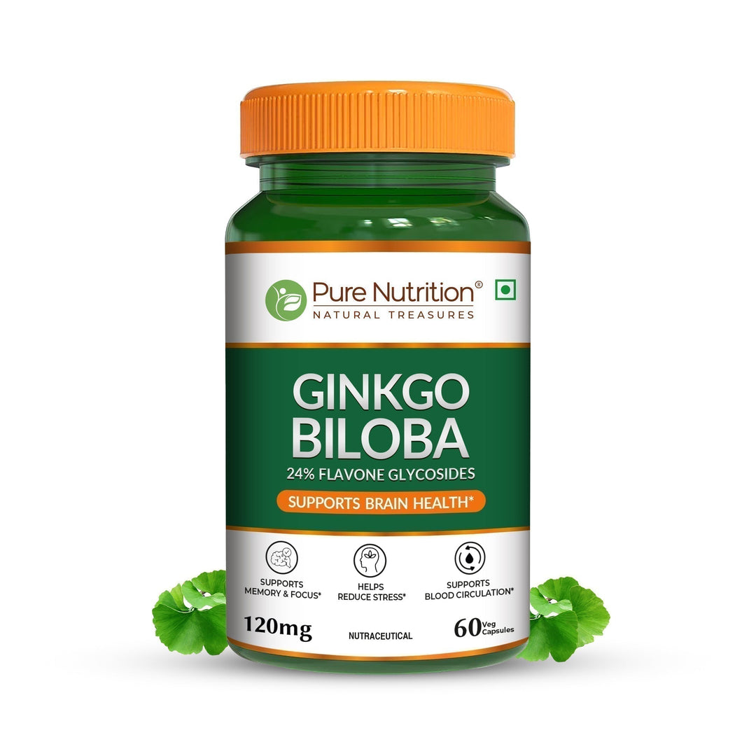 Ginkgo Biloba 120mg Cognitive Wellness, Focus & Circulation Support