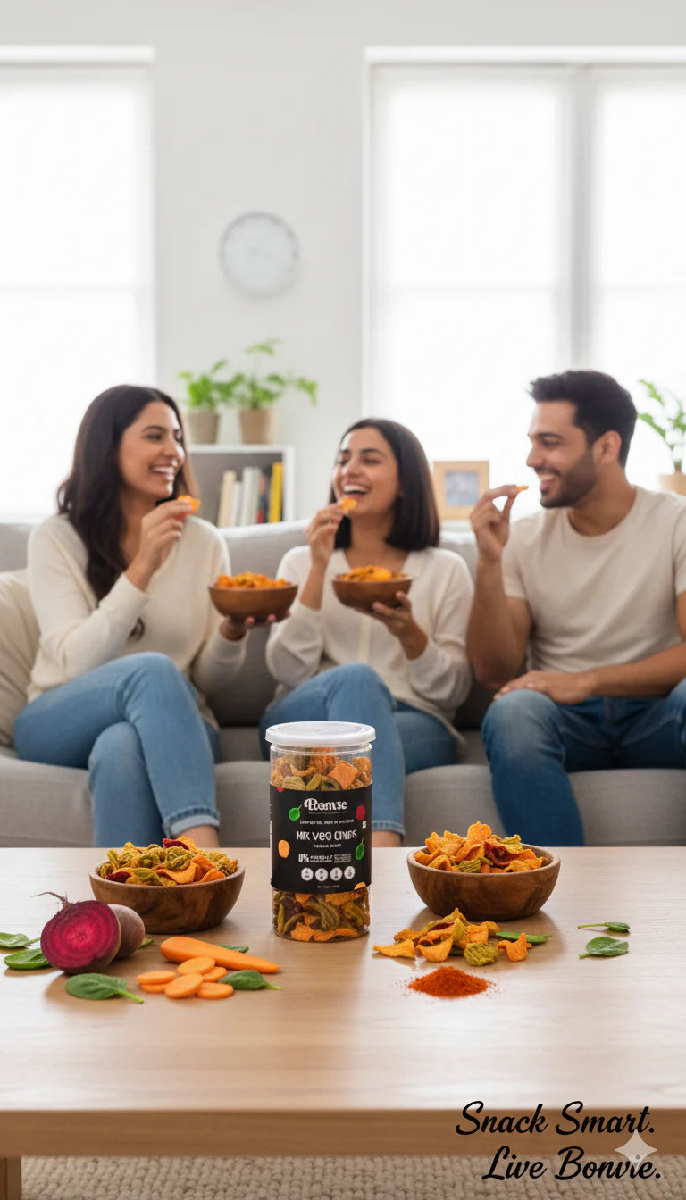 Bonvie Mix Vegetable Chips - Masala Magic Pack of 3