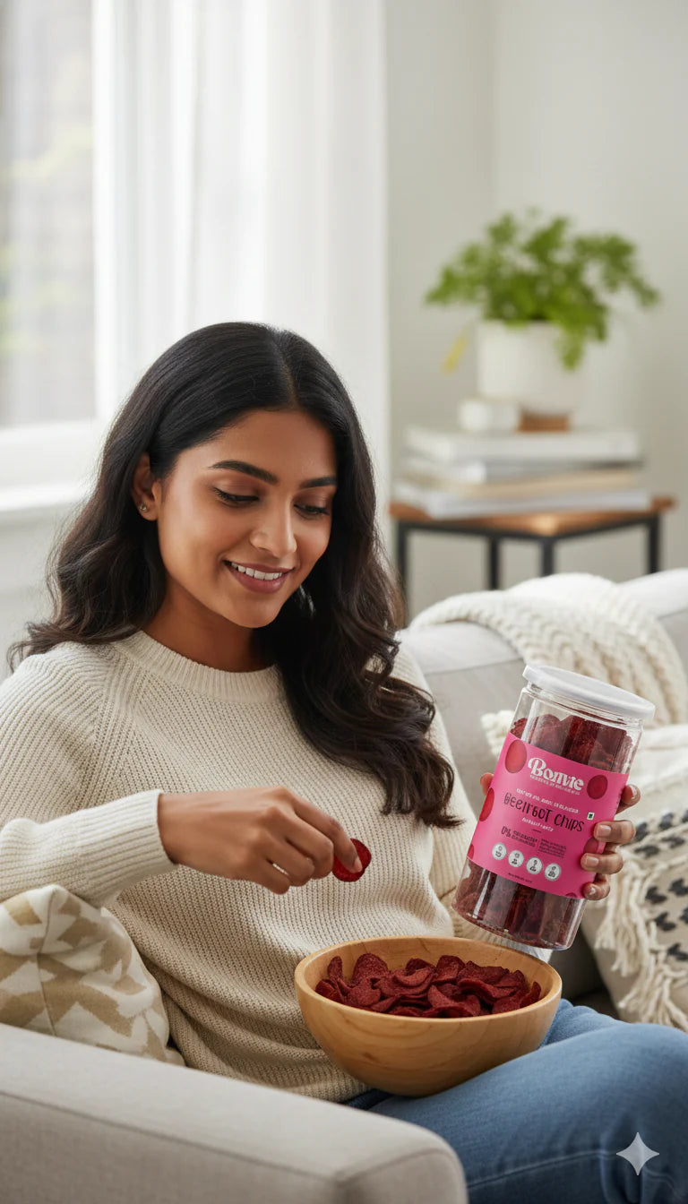 Bonvie Beetroot Chips - Masala Magic Pack of 3