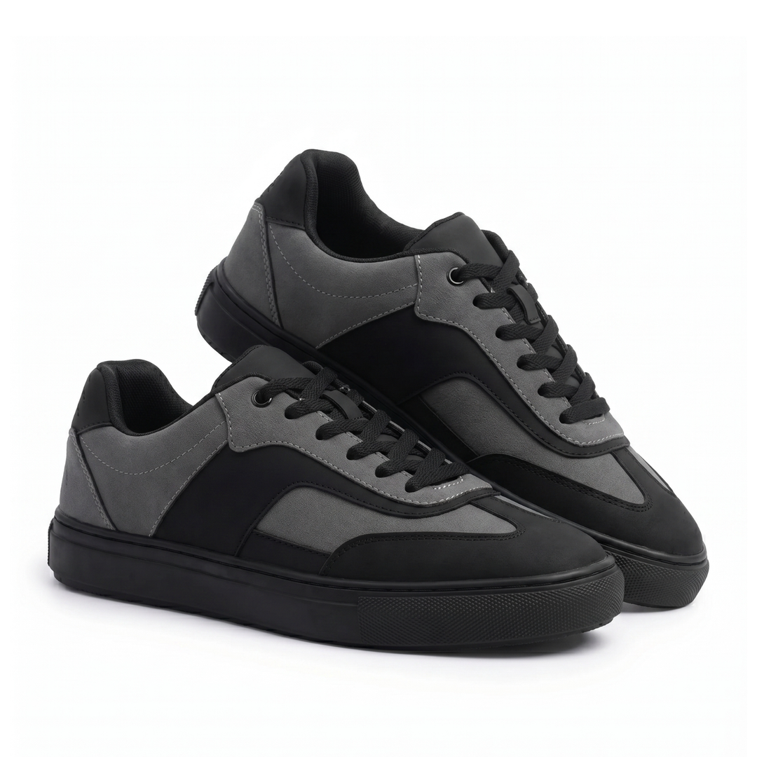 Glide Deep Grey Layered Panel Sneakers