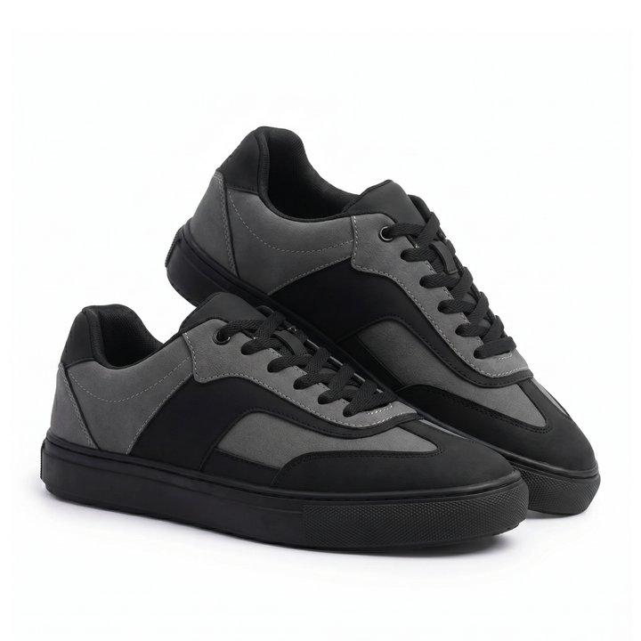 Glide Deep Grey Layered Panel Sneakers