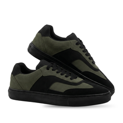 Glide Olive Layered Panel Sneakers