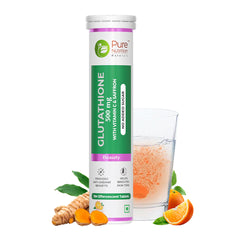 Glutathione 500mg with Vitamin C & Saffron | Effervescent Tablets for Skin Glow