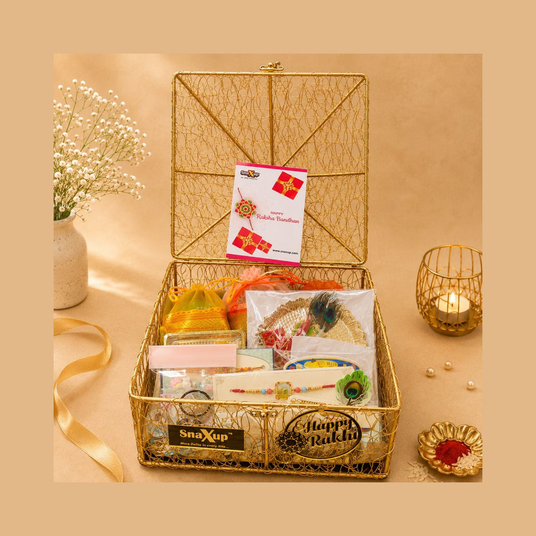 Golden Rakhi Hamper