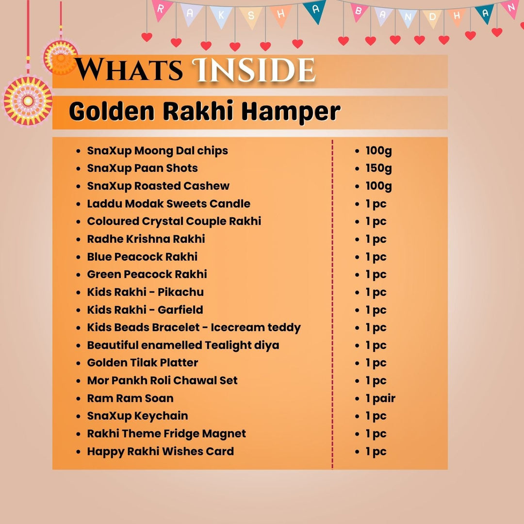 Golden Rakhi Hamper
