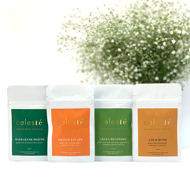 Celesté Green Tea Selection (Pack of 4) - 40 Grams