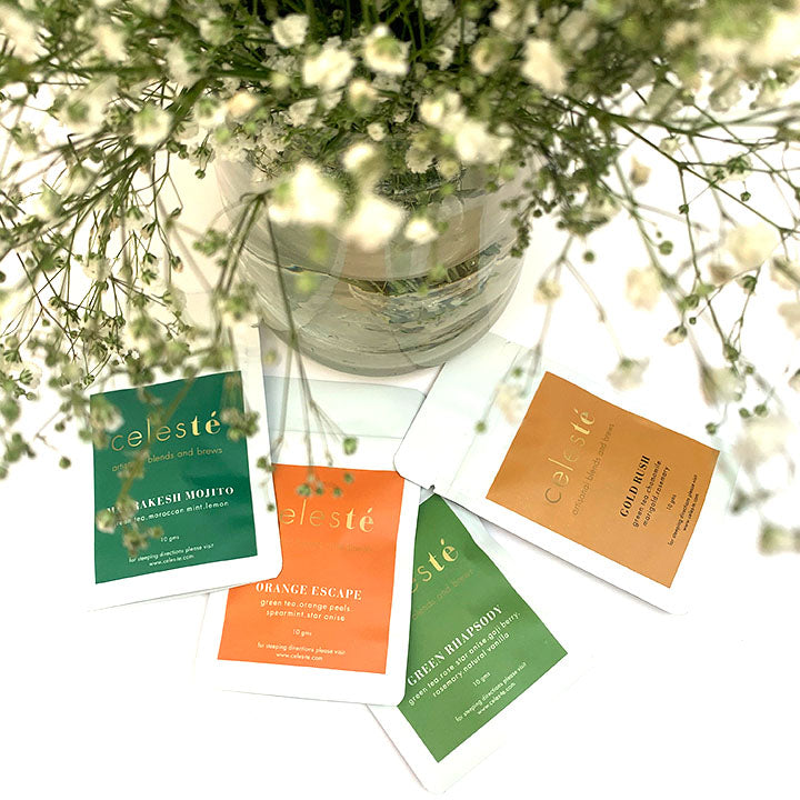 Celesté Green Tea Selection (Pack of 4) - 40 Grams