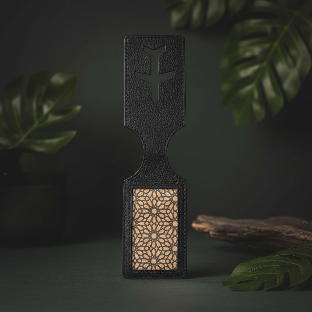 Green Hermitage Airplane Vegan Leather Travel Tag - Kohl