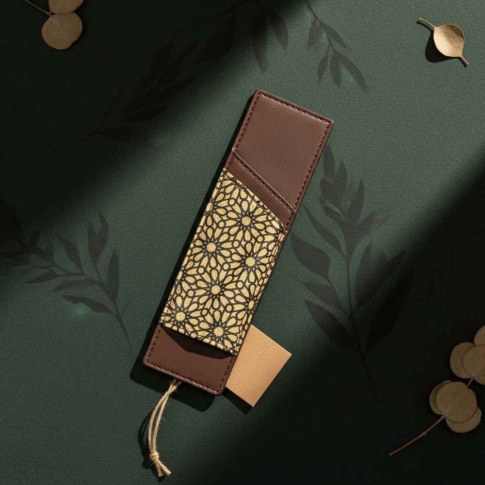 Green Hermitage Handcrafted, Vegan Leather Pen Holder - Maroon