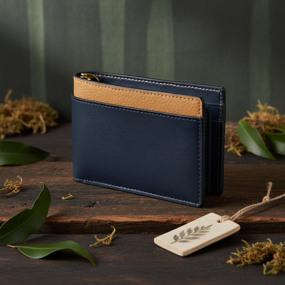 Green Hermitage Zeus - Navy Blue & Caramel