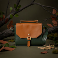 Green Hermitage Juniper Vegan Leather Sling Bag - Green