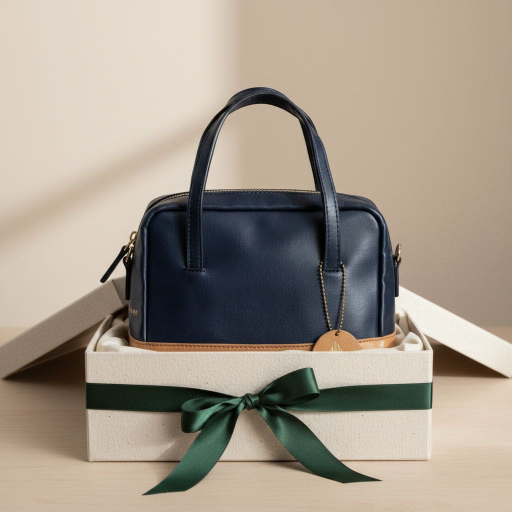 Green Hermitage Vanadey - Navy Blue & Caramel