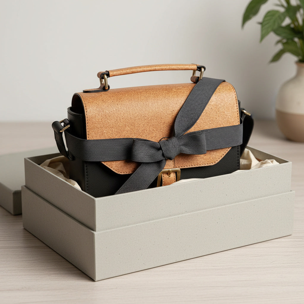 Green Hermitage Juniper Vegan Leather Sling Bag - Black