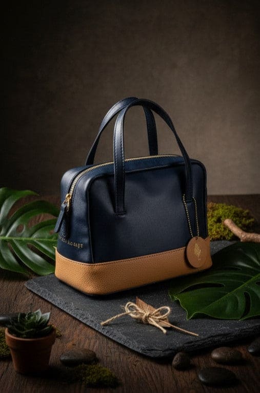 Green Hermitage Vanadey - Navy Blue & Caramel