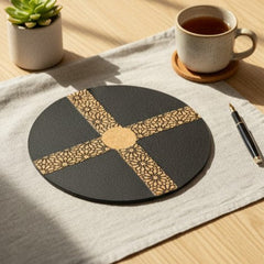 Green Hermitage Versatile Mouse Pad - Black & Cork