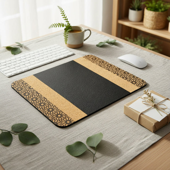 Green Hermitage Versatile Mouse Pad - Black