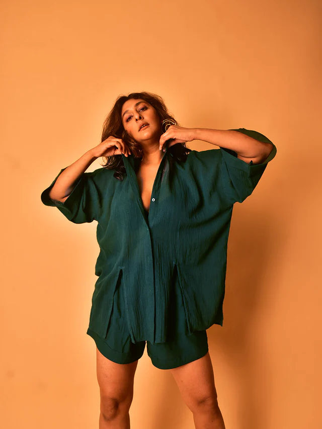 WhySoBlue Nina Slit Shirt