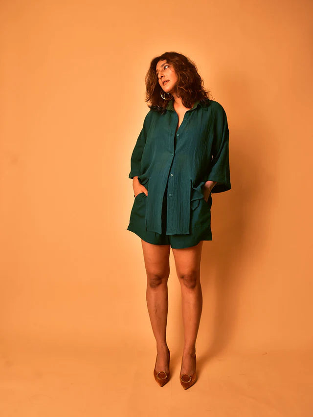 WhySoBlue Nina Slit Shirt