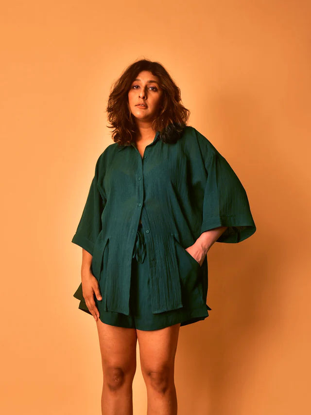 WhySoBlue Nina Slit Shirt