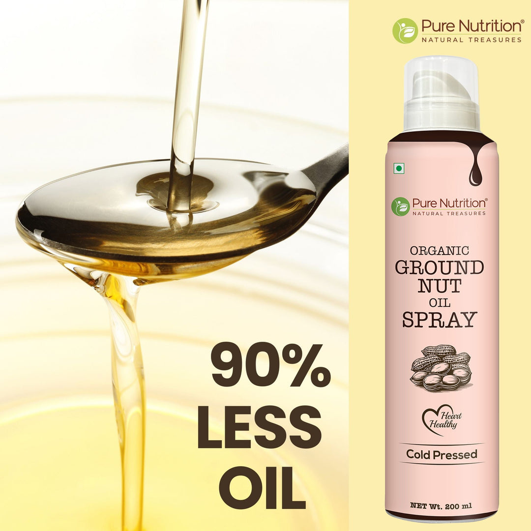 Organic Groundnut Oil Spray 200ml | Cold-Pressed & Pure for Cooking