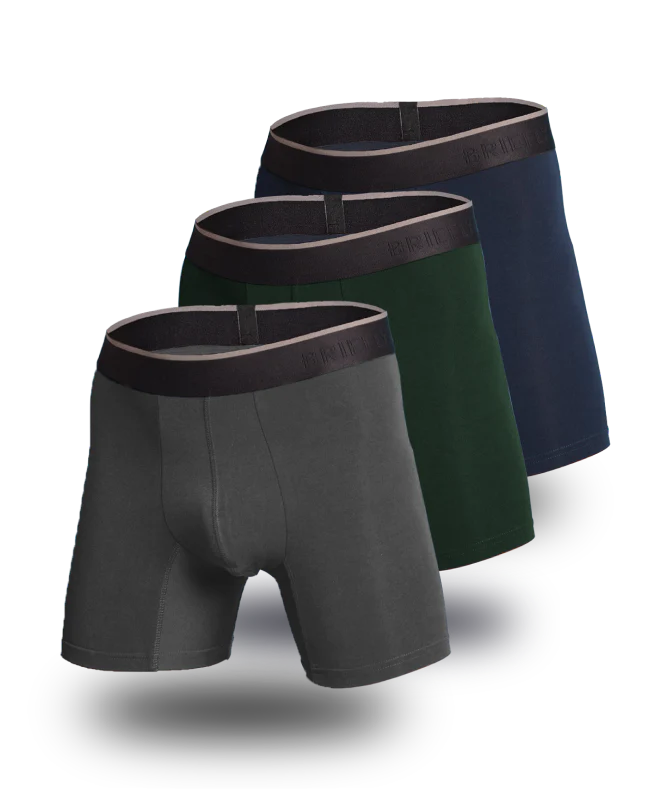 Briefly Bamboo Boxer Briefs 3 Pack
