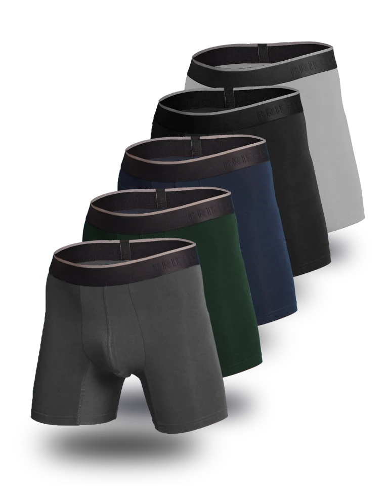 Briefly Bamboo Boxer Briefs 5 Pack