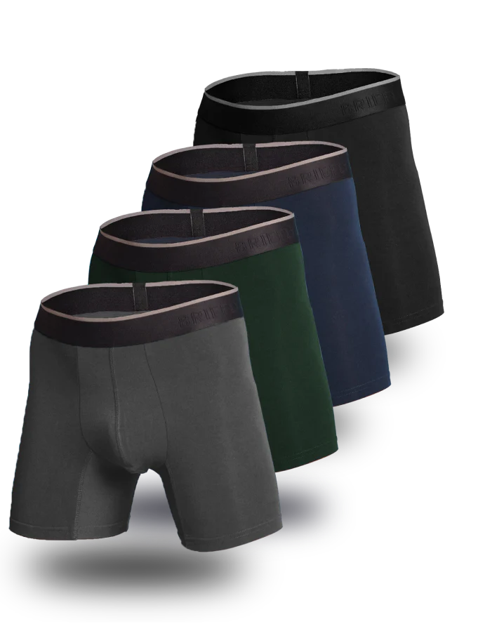 Briefly Bamboo Boxer Briefs 4 Pack