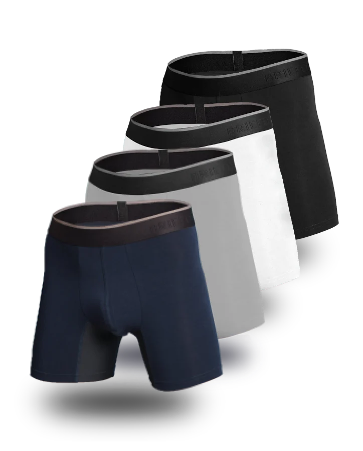 Briefly Bamboo Boxer Briefs 4 Pack