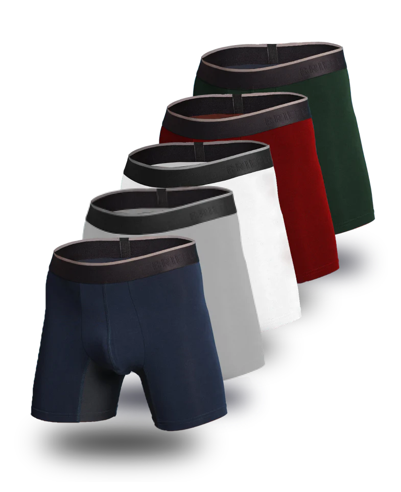 Briefly Bamboo Boxer Briefs 5 Pack